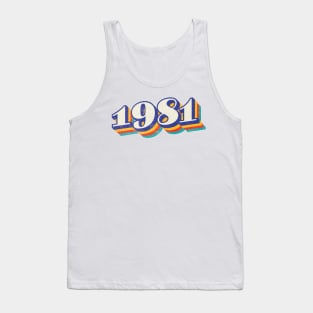 1981 Birthday Year Tank Top